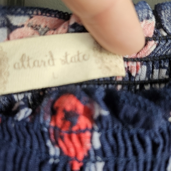 Altar'd State Womens Floral Off the Shoulder Maxi Dress Sz Large - Picture 7 of 7